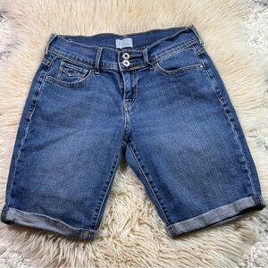 Levi's Mid-Blue Cuffed Denim Bermuda Shorts